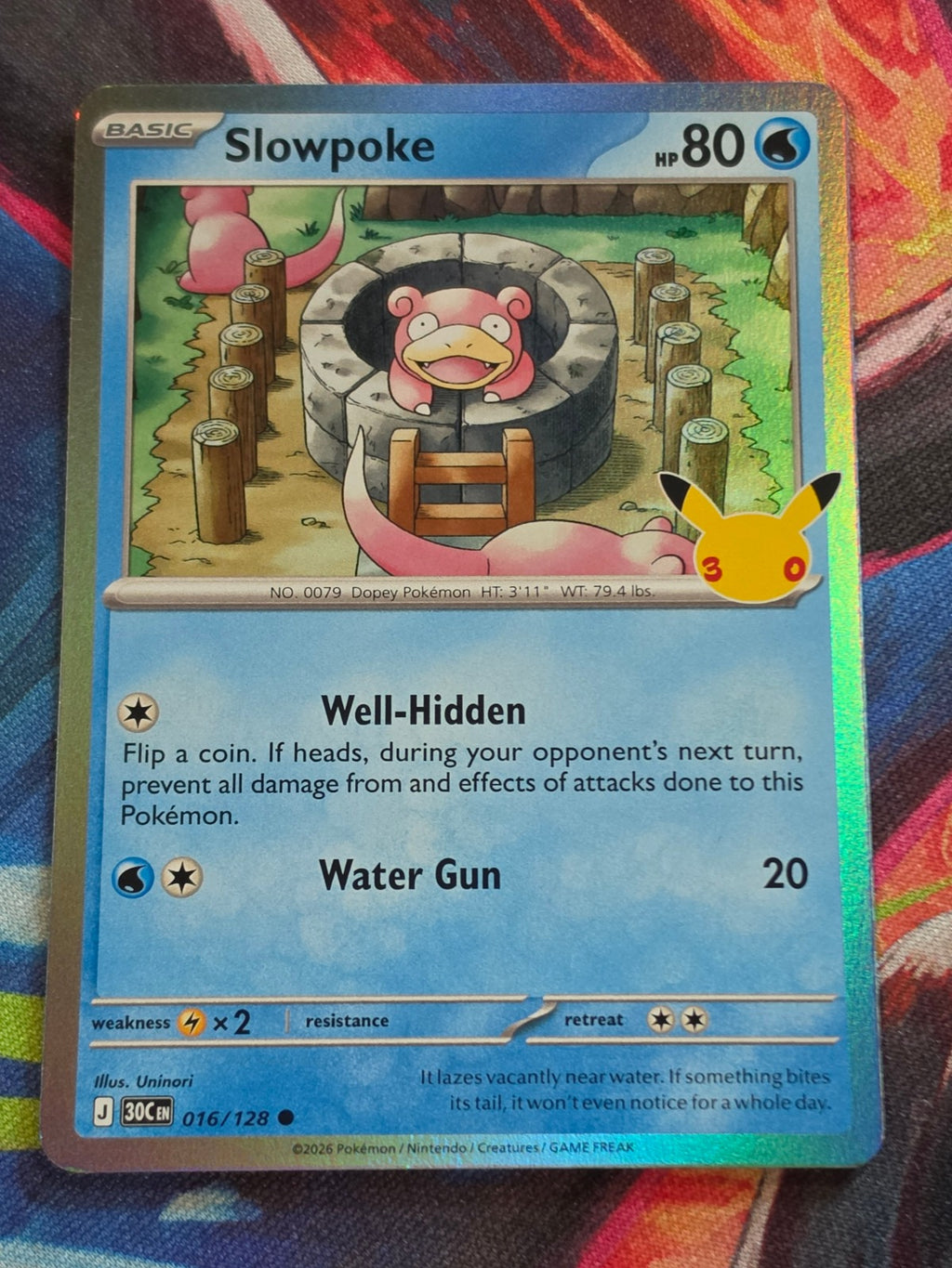 Slowpoke - 016/128 - ME: 30th Celebration - Common - NM - Pokemon