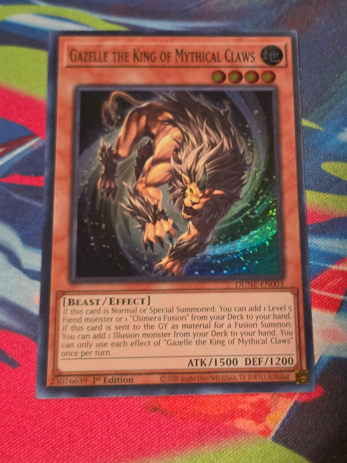 Gazelle the King of Mythical Claws Super Rare Duelist Nexus DUNE-EN003 LP