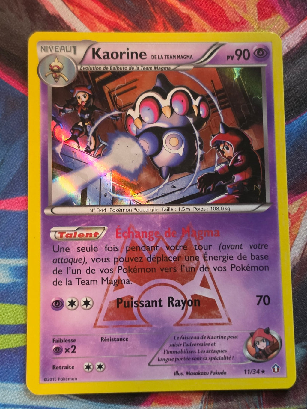 Team Magma's Claydol - 11/34 - Double Crisis - Holo Rare - LP-/MP+ French Pokemon