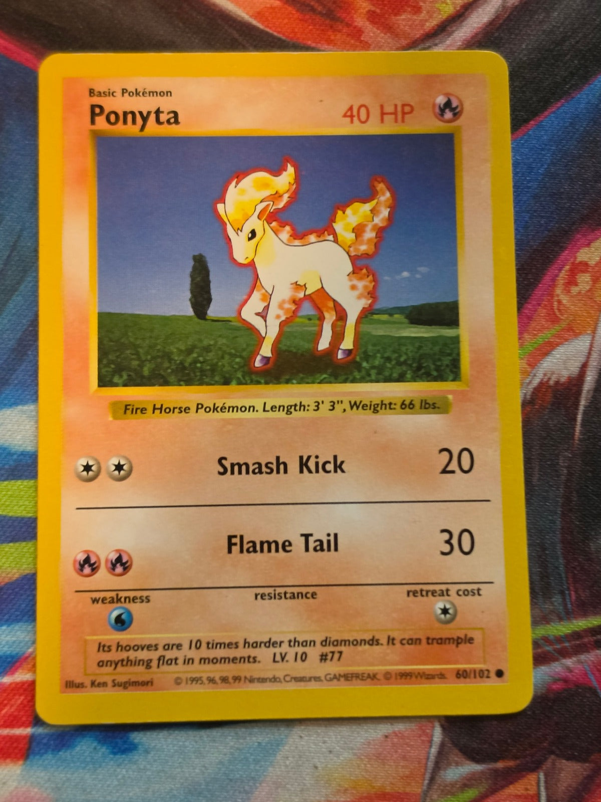 Ponyta Shadowless Base Set Common 060/102 LP Pokemon