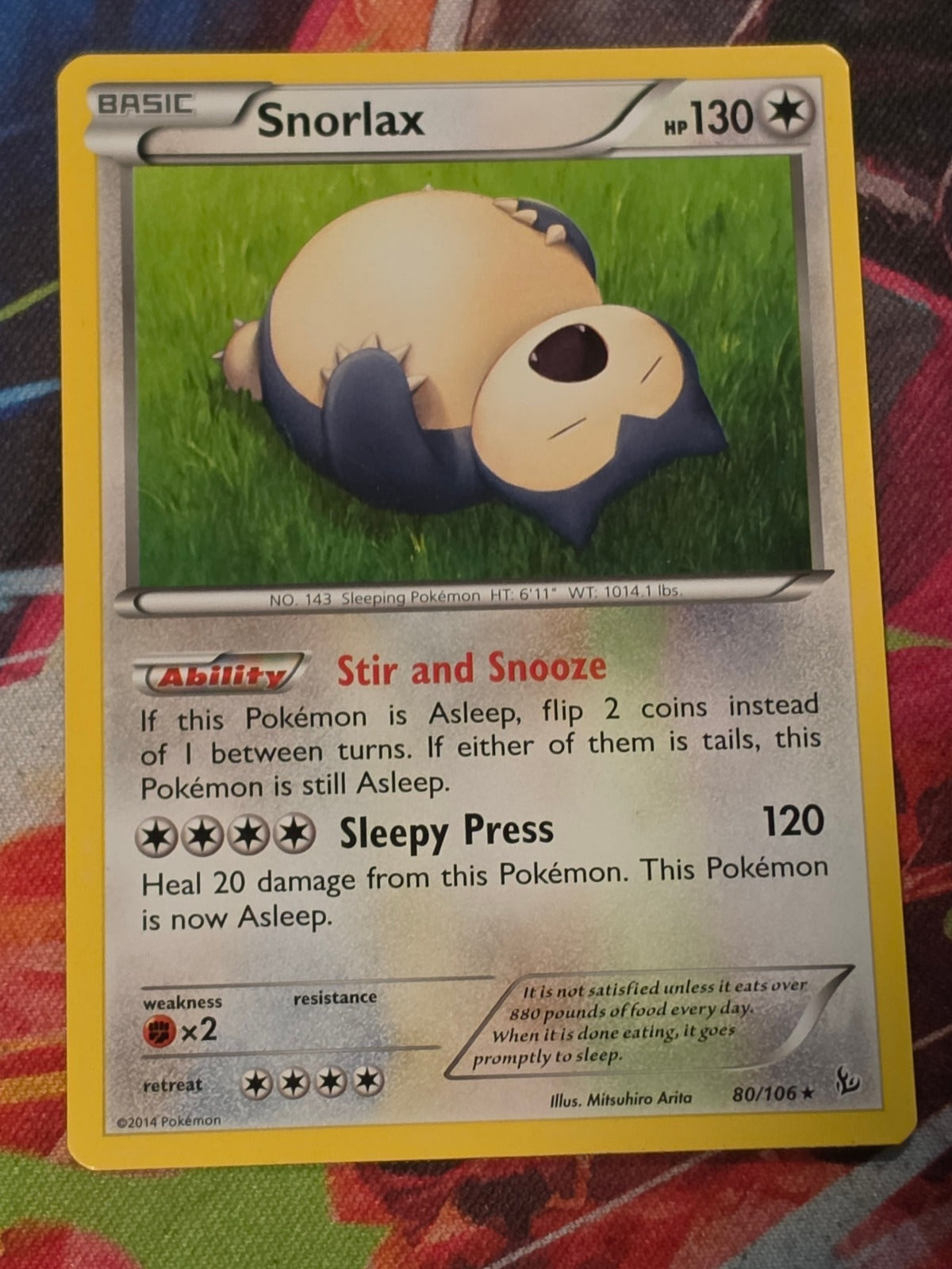 Snorlax Rare XY - Flashfire 80/106 NM
