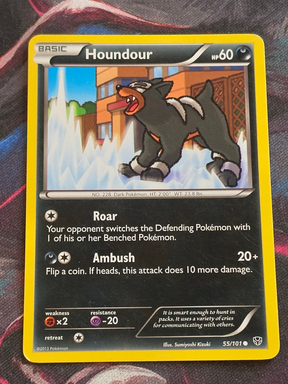 Houndour - 55/101 - Plasma Blast - Common - LP - Pokemon