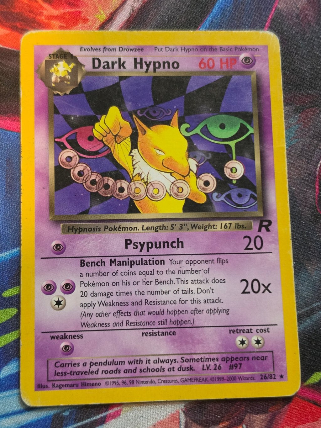 Dark Hypno Rare Team Rocket 26/82 HP Pokemon