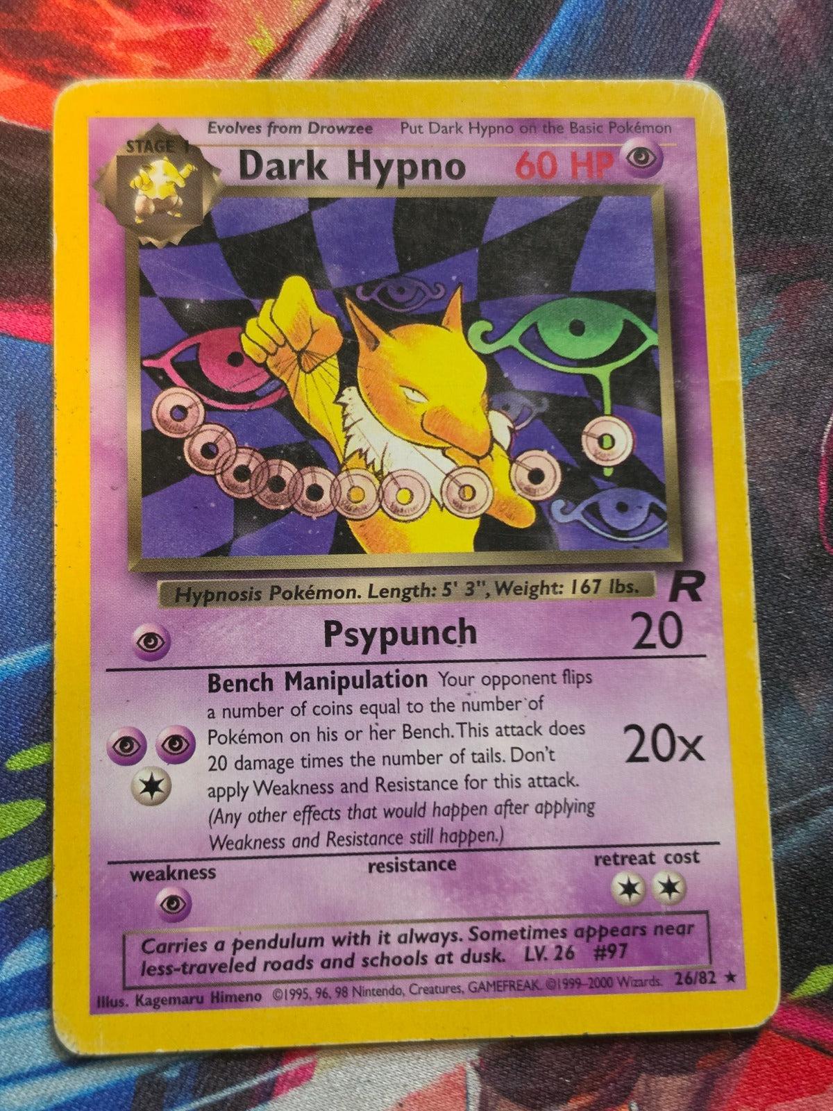 Dark Hypno Rare Team Rocket 26/82 HP Pokemon