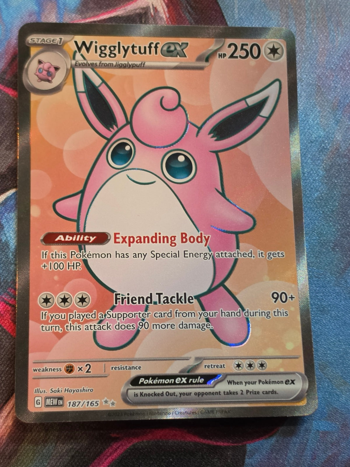 Wigglytuff ex Ultra Rare Scarlet & Violet 151 187/165 NM Pokemon
