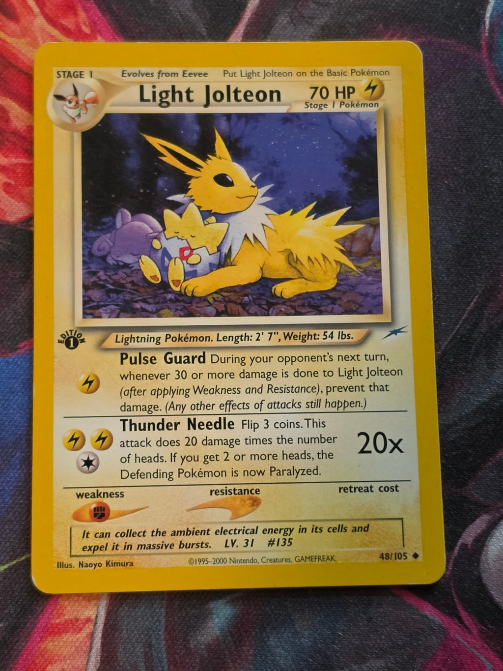 Light Jolteon - 048/105 - Neo Destiny - Uncommon - 1st Edition - LP Pokemon