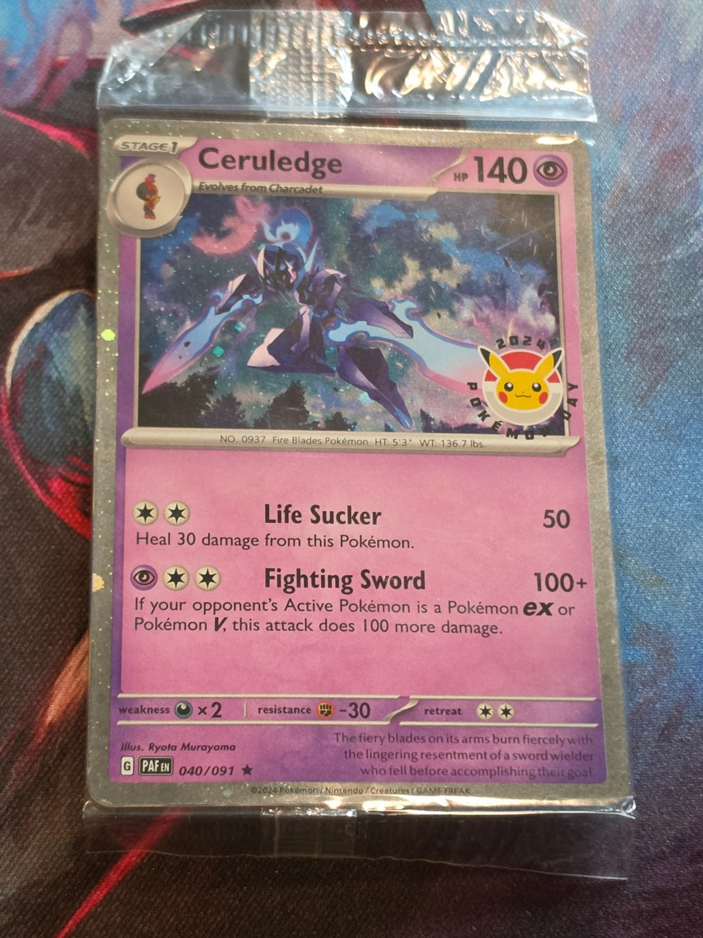 Ceruledge (Pokemon Day 2024) (Cosmos Holo) Promo Miscellaneous Cards & Products 040/091 NM SEALED Pokemon