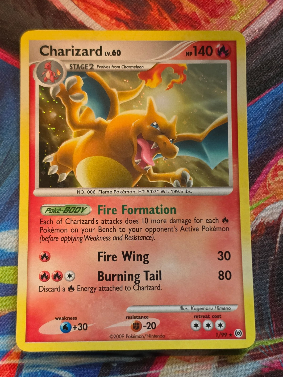 Charizard Holo Rare Arceus 1/99 NM Pokemon