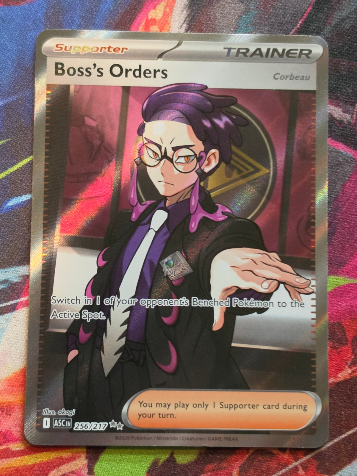 Boss's Orders [Corbeau] Ultra Rare ME: Ascended Heroes 256/217 LP+ Pokemon