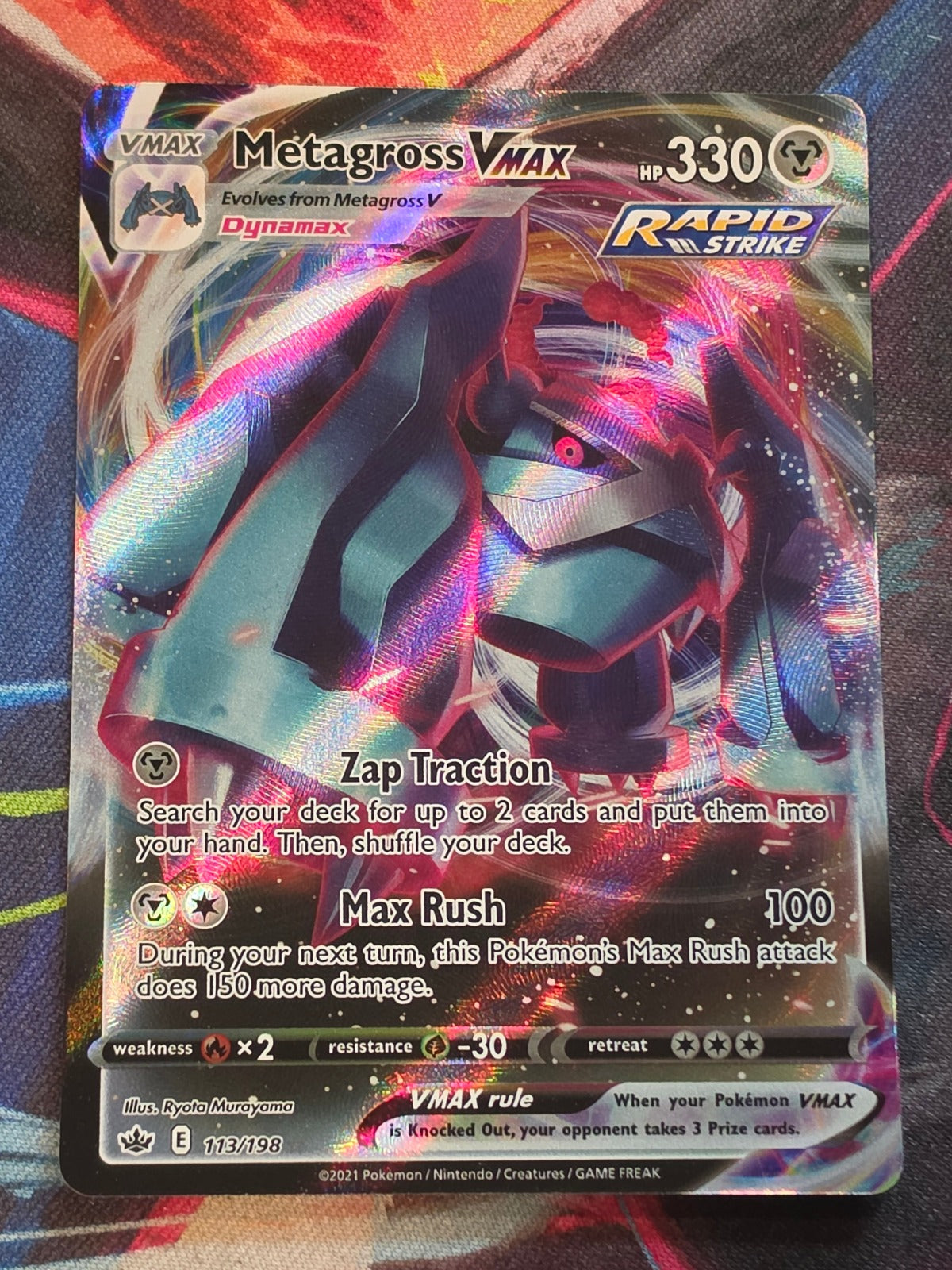 Metagross VMAX Ultra Rare SWSH06: Chilling Reign 113/198 NM Pokemon