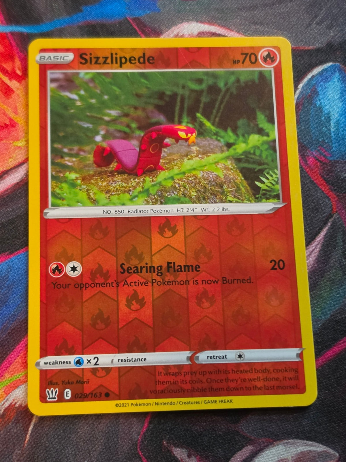 Sizzlipede - 029/163 - SWSH05: Battle Styles - Common - Reverse Holo - NM - Pokemon