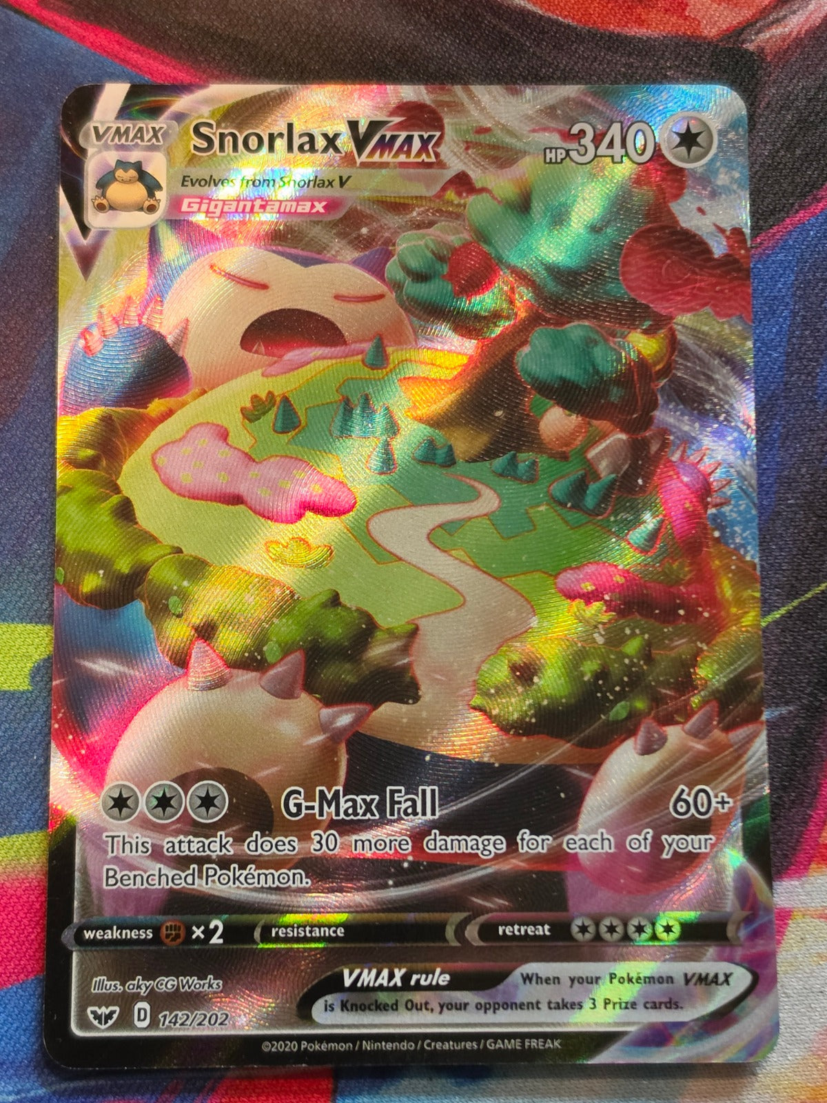 Snorlax VMAX Ultra Rare SWSH01: Sword & Shield Base Set 142/202 LP+ Pokemon