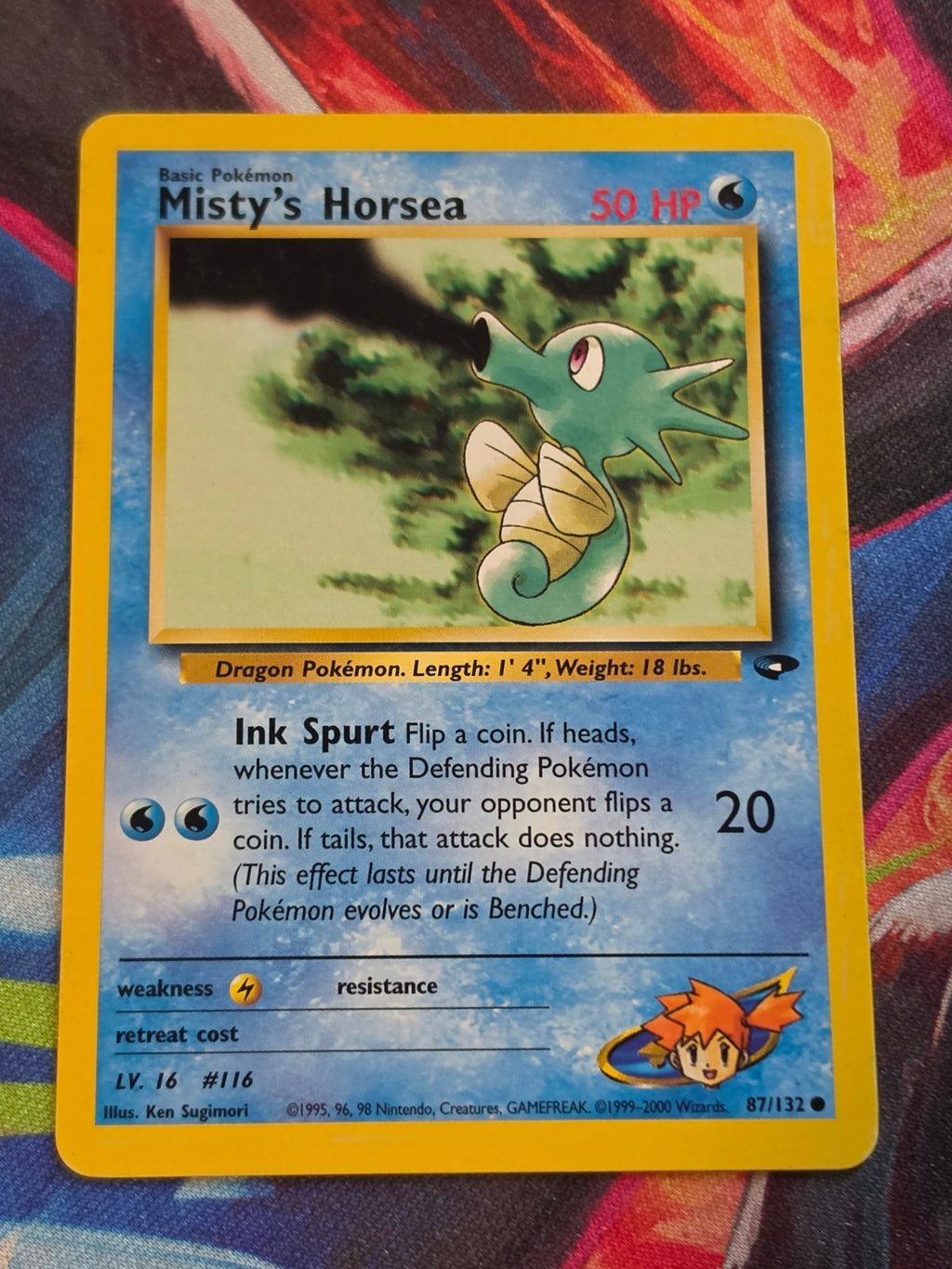 Misty's Horsea - 087/132 - Gym Challenge - Common - Unlimited - LP Pokemon