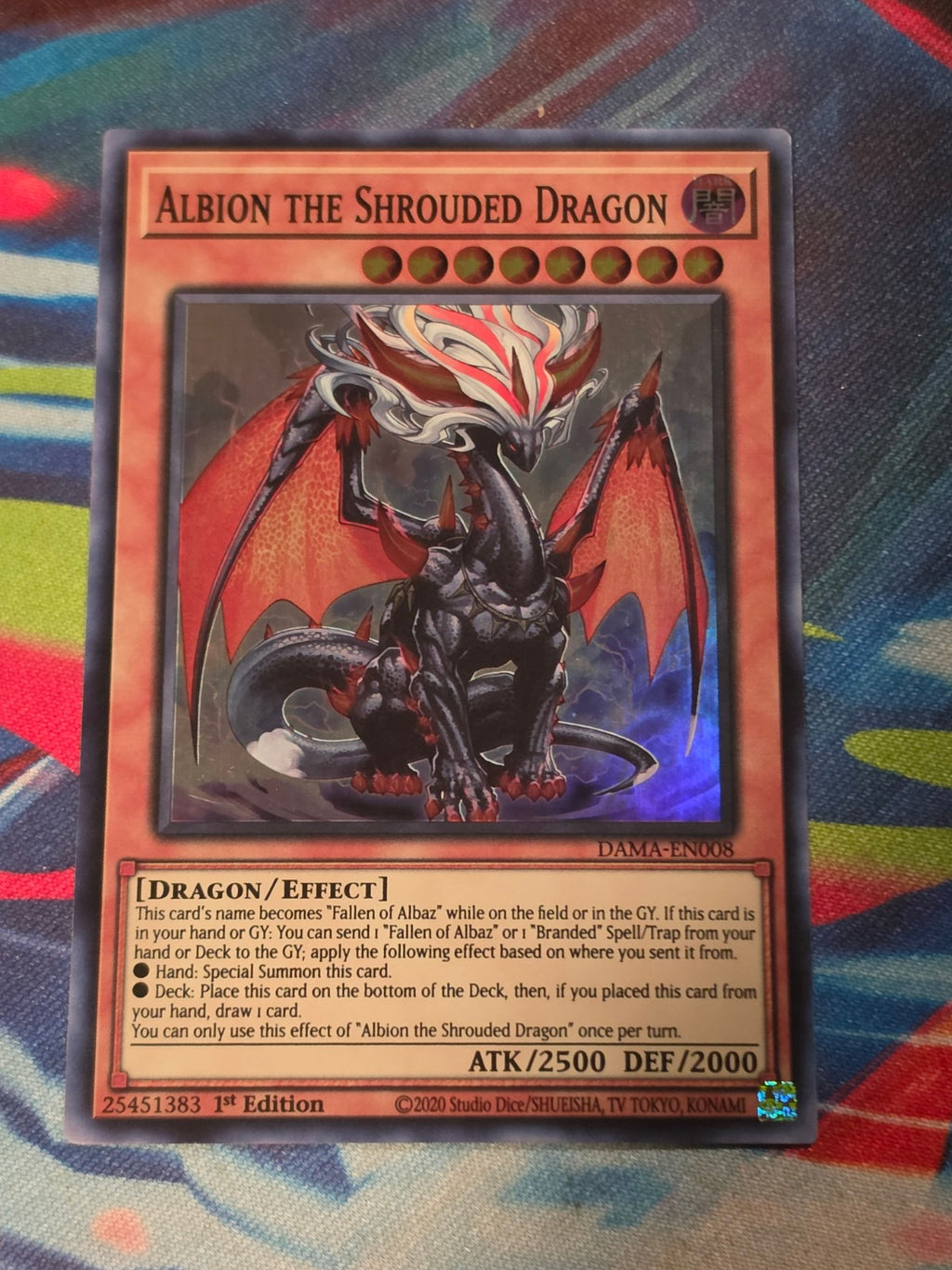 Albion the Shrouded Dragon Super Rare Dawn of Majesty DAMA-EN008 LP