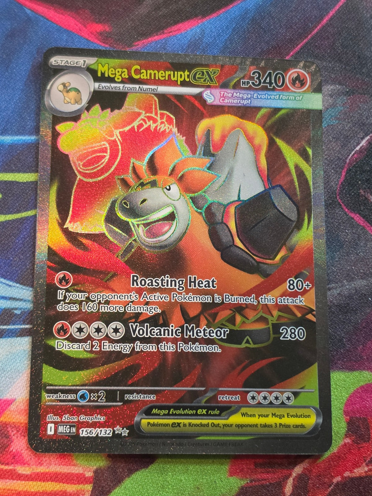 Mega Camerupt ex Ultra Rare ME01: Mega Evolution 156/132 NM Pokemon