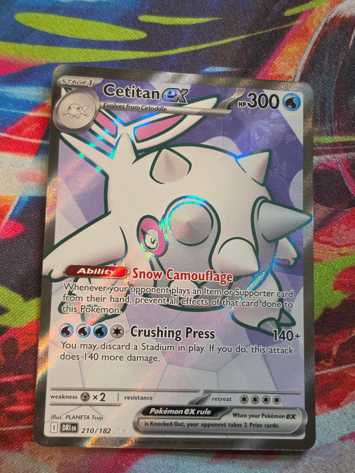 Cetitan ex Ultra Rare SV10: Destined Rivals 210/182 NM Pokemon