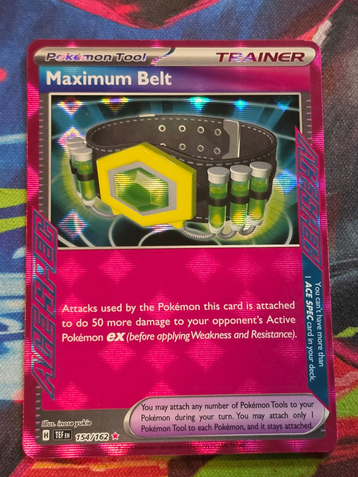 Maximum Belt ACE SPEC Rare SV05: Temporal Forces 154/162 NM Pokemon