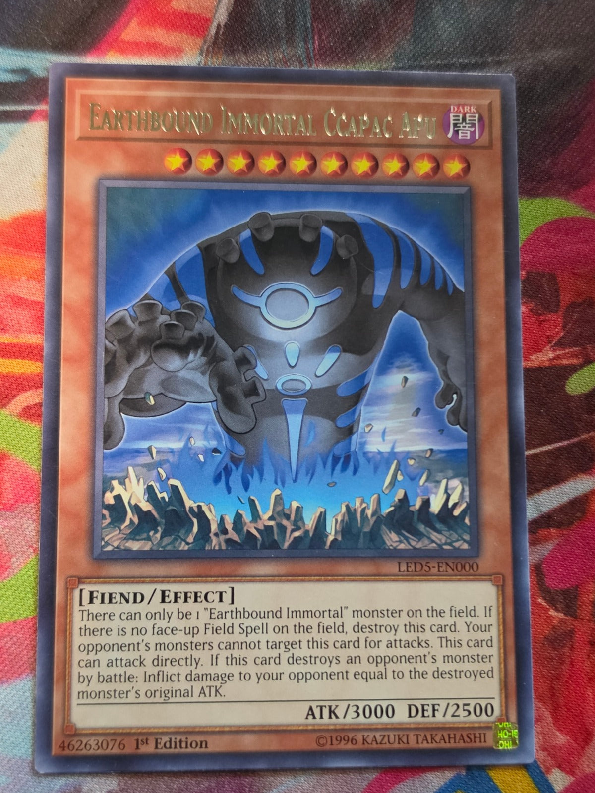Earthbound Immortal Ccapac Apu Rare Legendary Duelists: Immortal Destiny LED5-EN000 LP