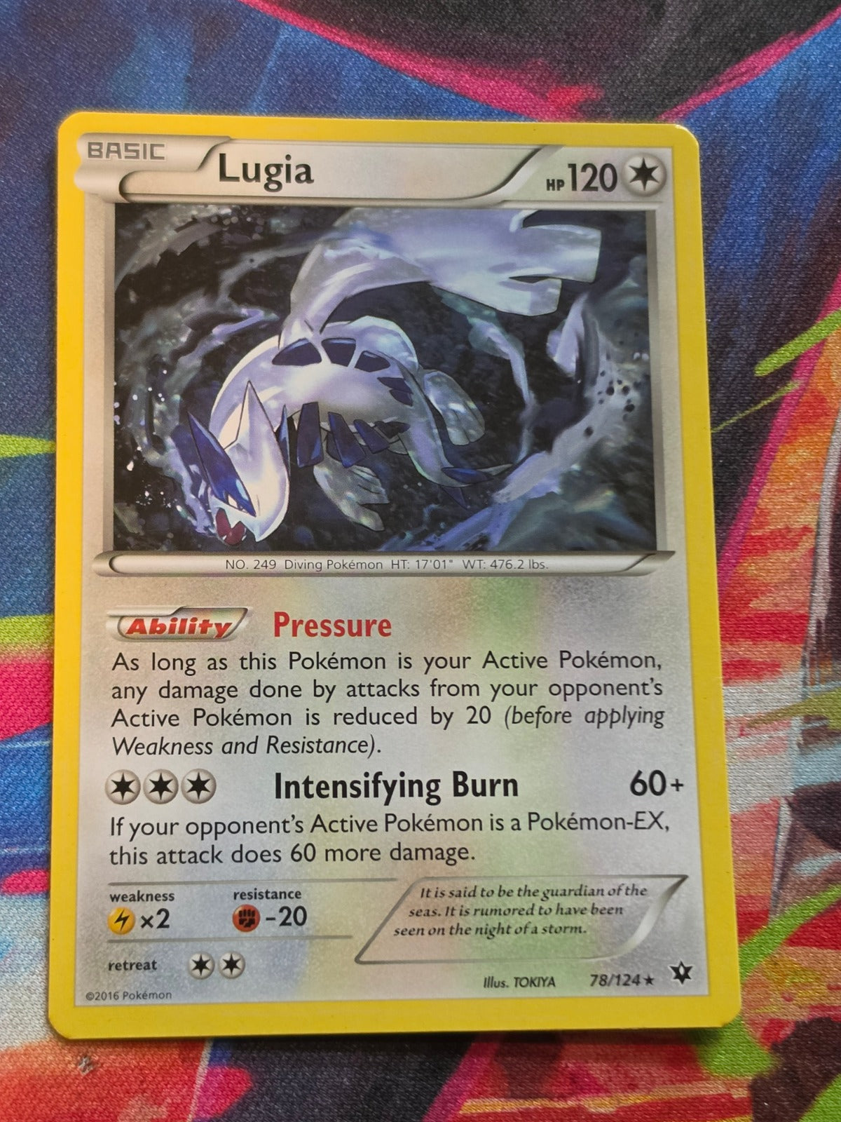 Lugia Rare XY - Fates Collide 78/124 NM Pokemon
