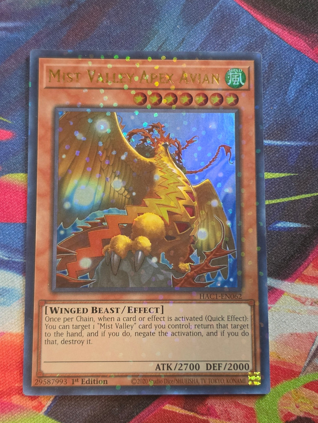 Mist Valley Apex Avian (Duel Terminal) Duel Terminal Technology Ultra Rare Hidden Arsenal: Chapter 1 HAC1-EN062 LP