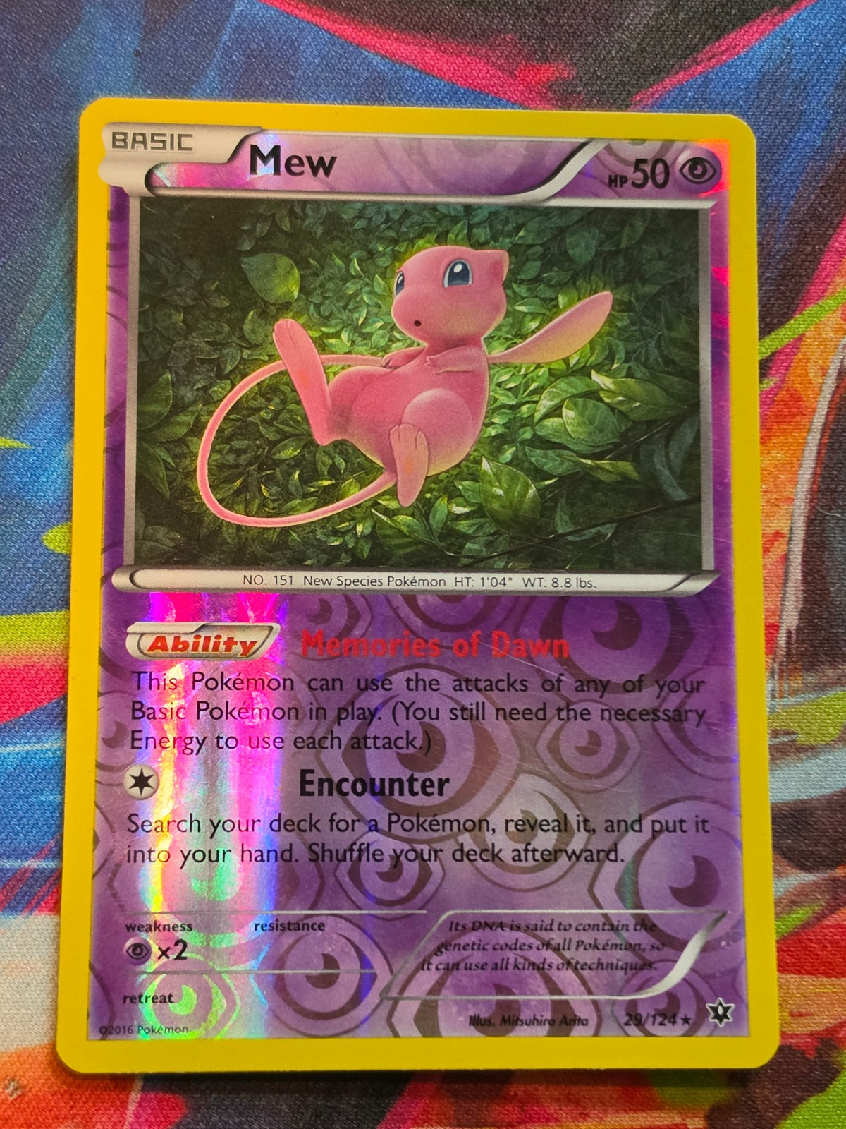 Mew Reverse Holo - 29/124 - XY - Fates Collide - Holo Rare - LP Pokemon