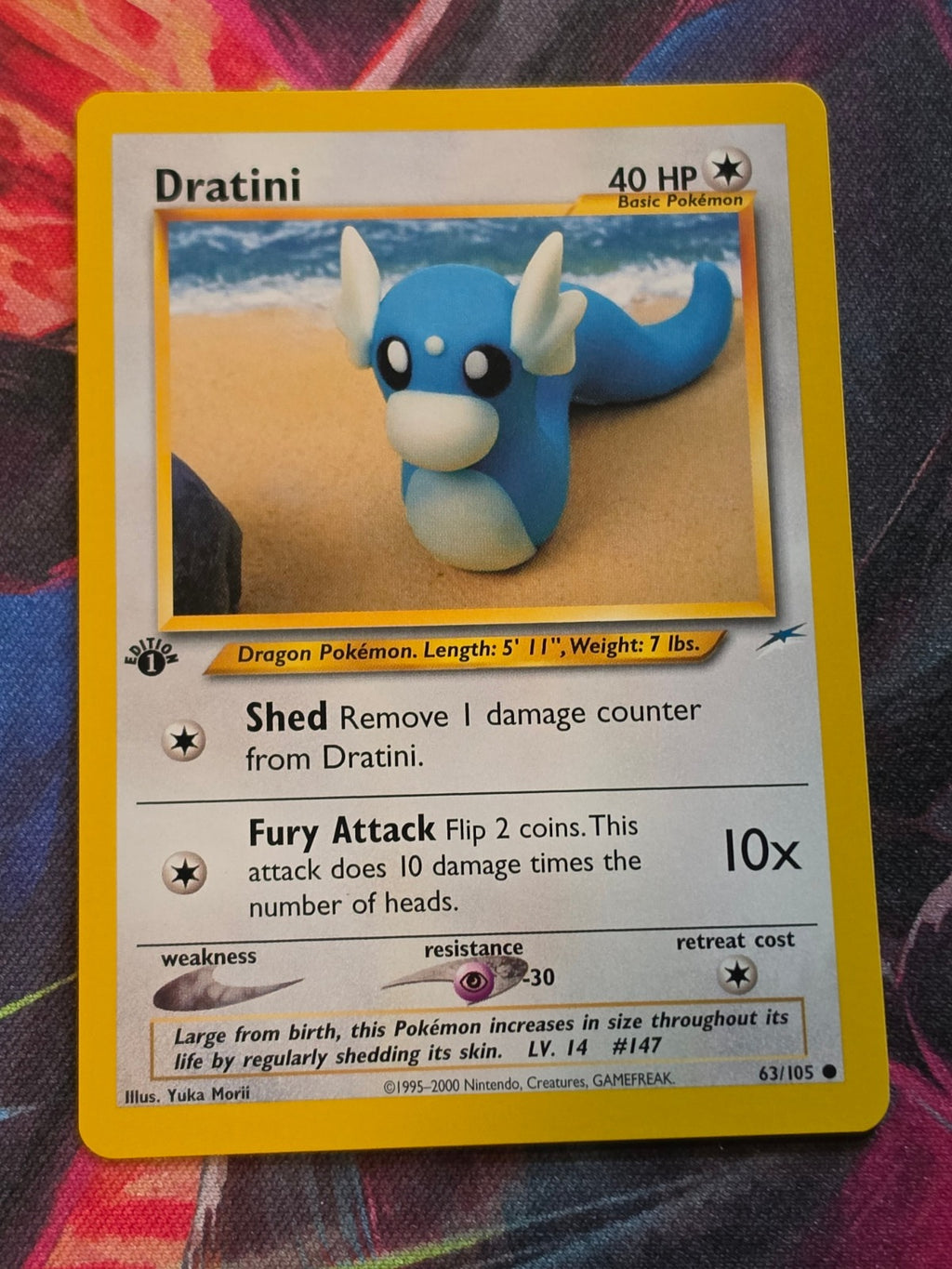 Dratini - 063/105 - Neo Destiny - Common - 1st Edition - NM Pokemon