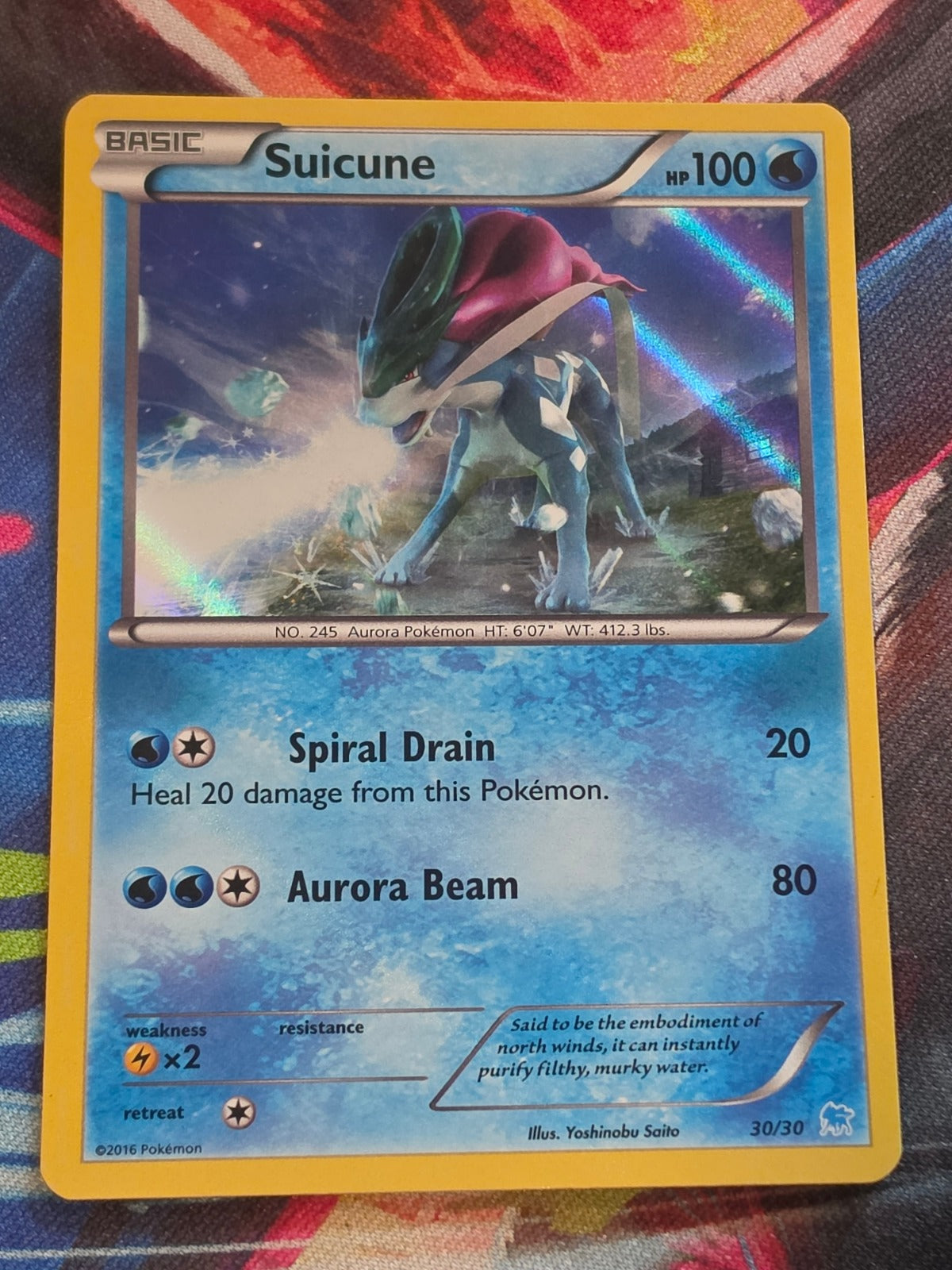 Suicune (30 - Holo) Common XY Trainer Kit: Pikachu Libre & Suicune 30/30 LP Pokemon