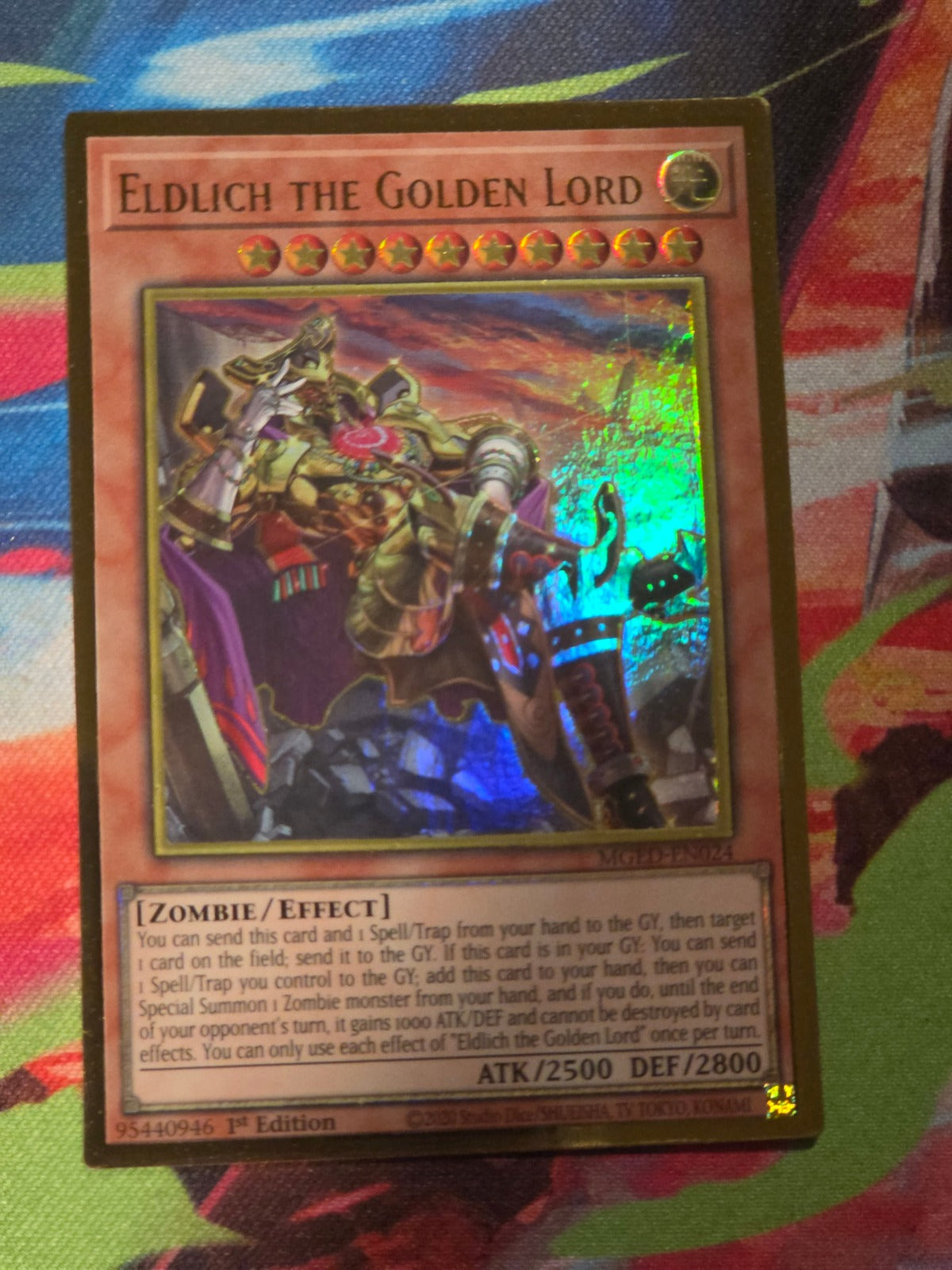 Eldlich the Golden Lord Premium Gold Rare Maximum Gold: El Dorado MGED-EN024 1st Edition LP Yu-Gi-Oh!