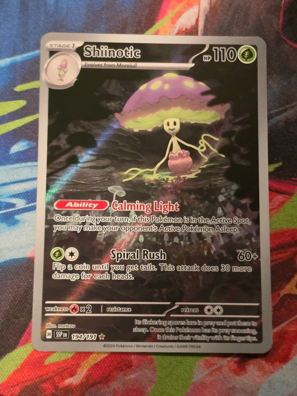 Shiinotic Illustration Rare SV08: Surging Sparks 194/191 NM Pokemon