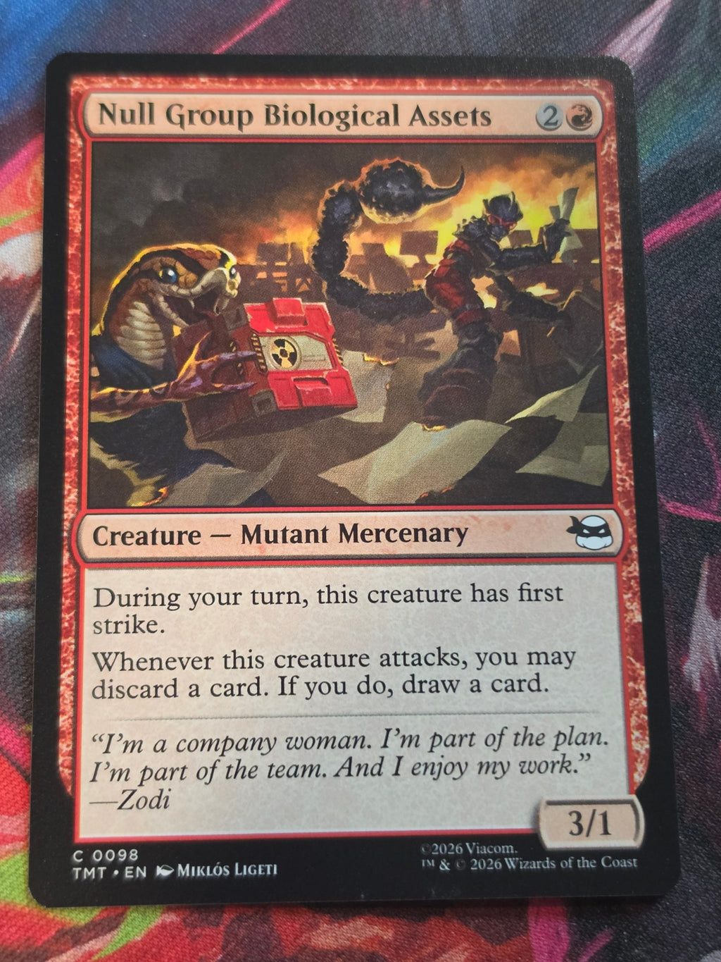 Null Group Biological Assets - 98 - Teenage Mutant Ninja Turtles - C - NM MTG