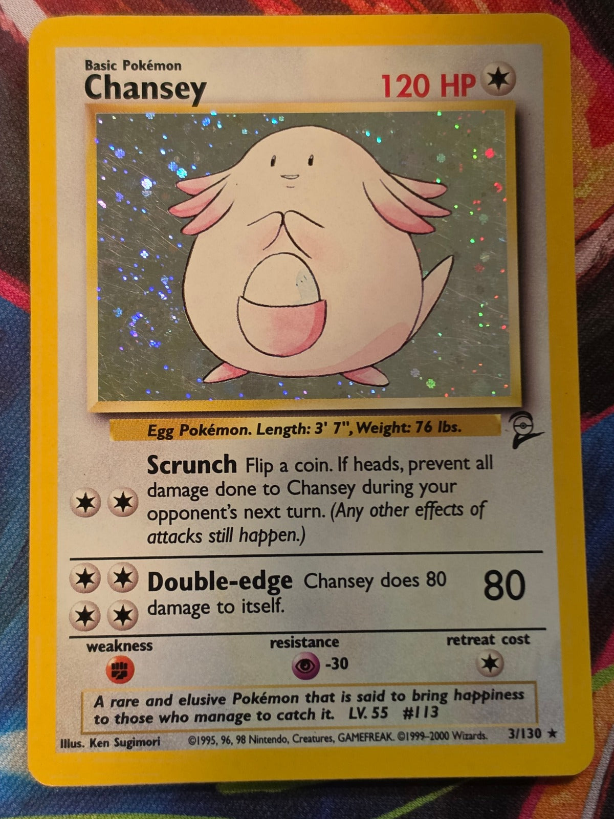 Chansey Holo Rare Base Set 2 003/130 LP Pokemon