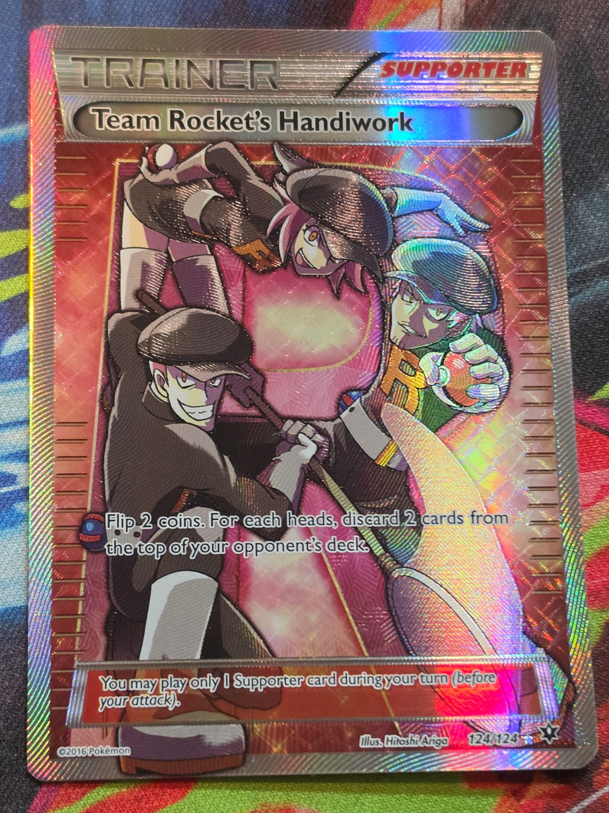 Team Rocket's Handiwork (Full Art) Ultra Rare XY - Fates Collide 124/124 NM Pokemon