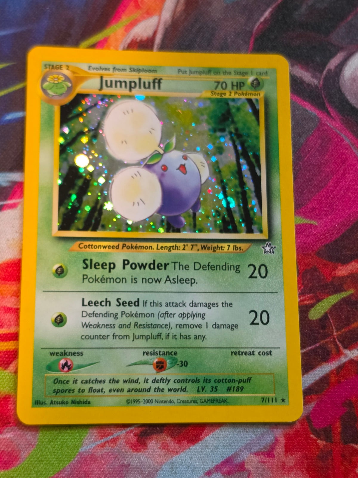 Jumpluff Holo Rare Unlimited Neo Genesis 007/111 LP Pokemon
