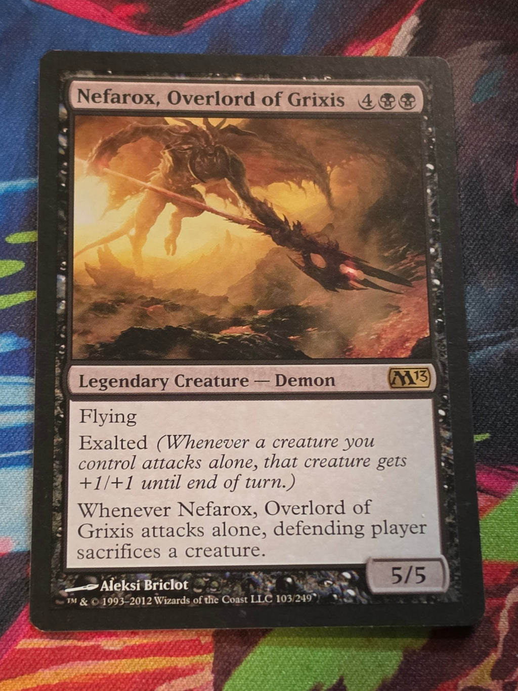 Nefarox, Overlord of Grixis #103 Magic 2013 (M13) Rare LP MTG