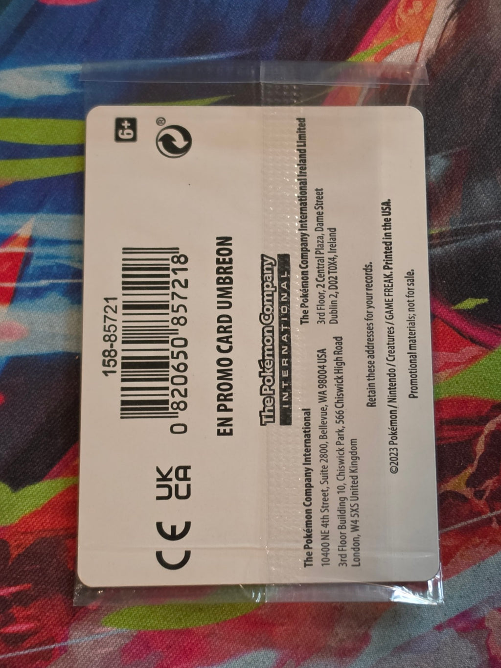 Umbreon (GameStop Exclusive) Promo Miscellaneous Cards & Products 130/197 NM SEALED Pokemon (Back)