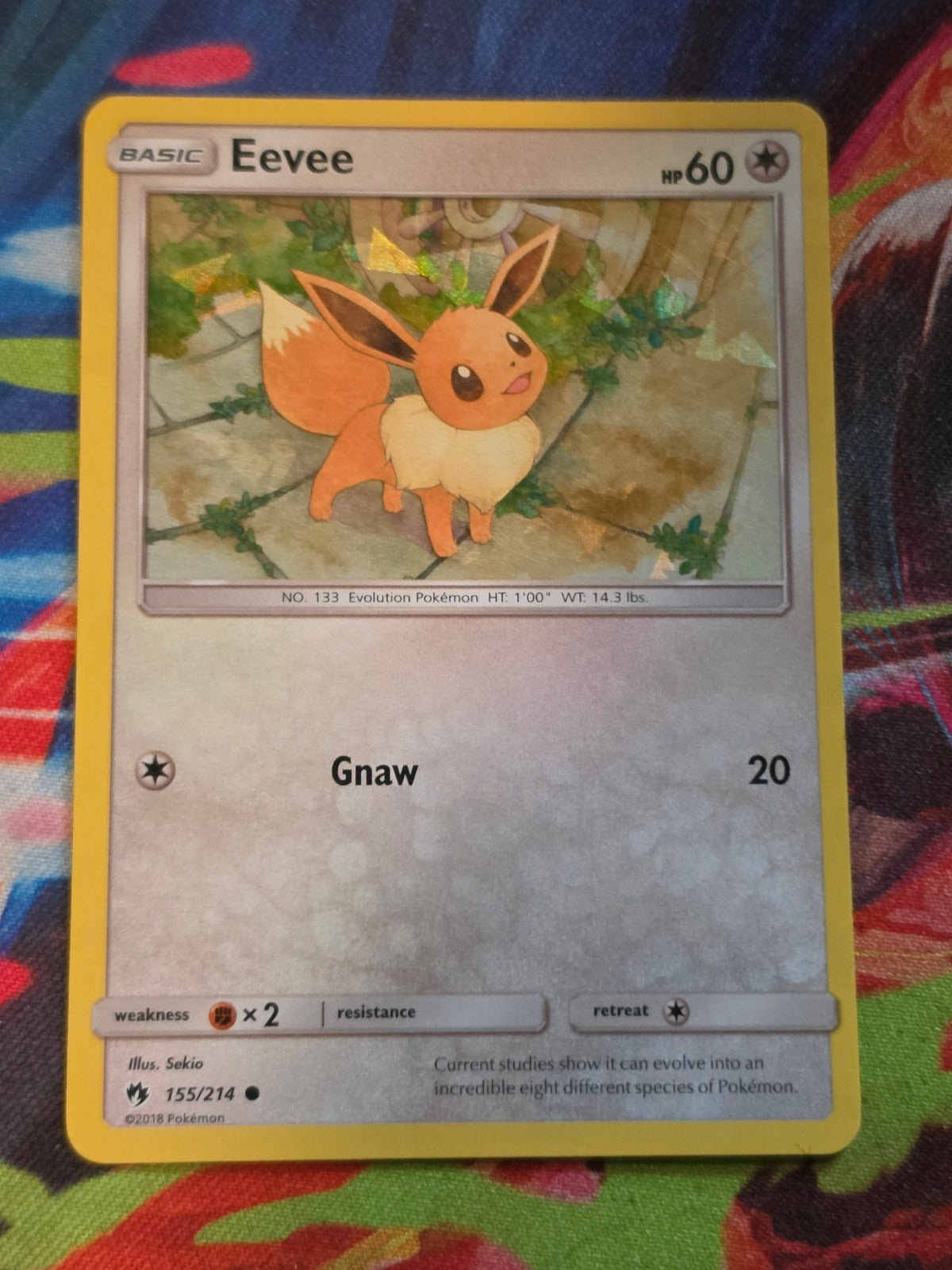 Eevee (Let's Play, Eevee!) (Cracked Ice Holo) Common Deck Exclusives 155/214 NM Pokemon
