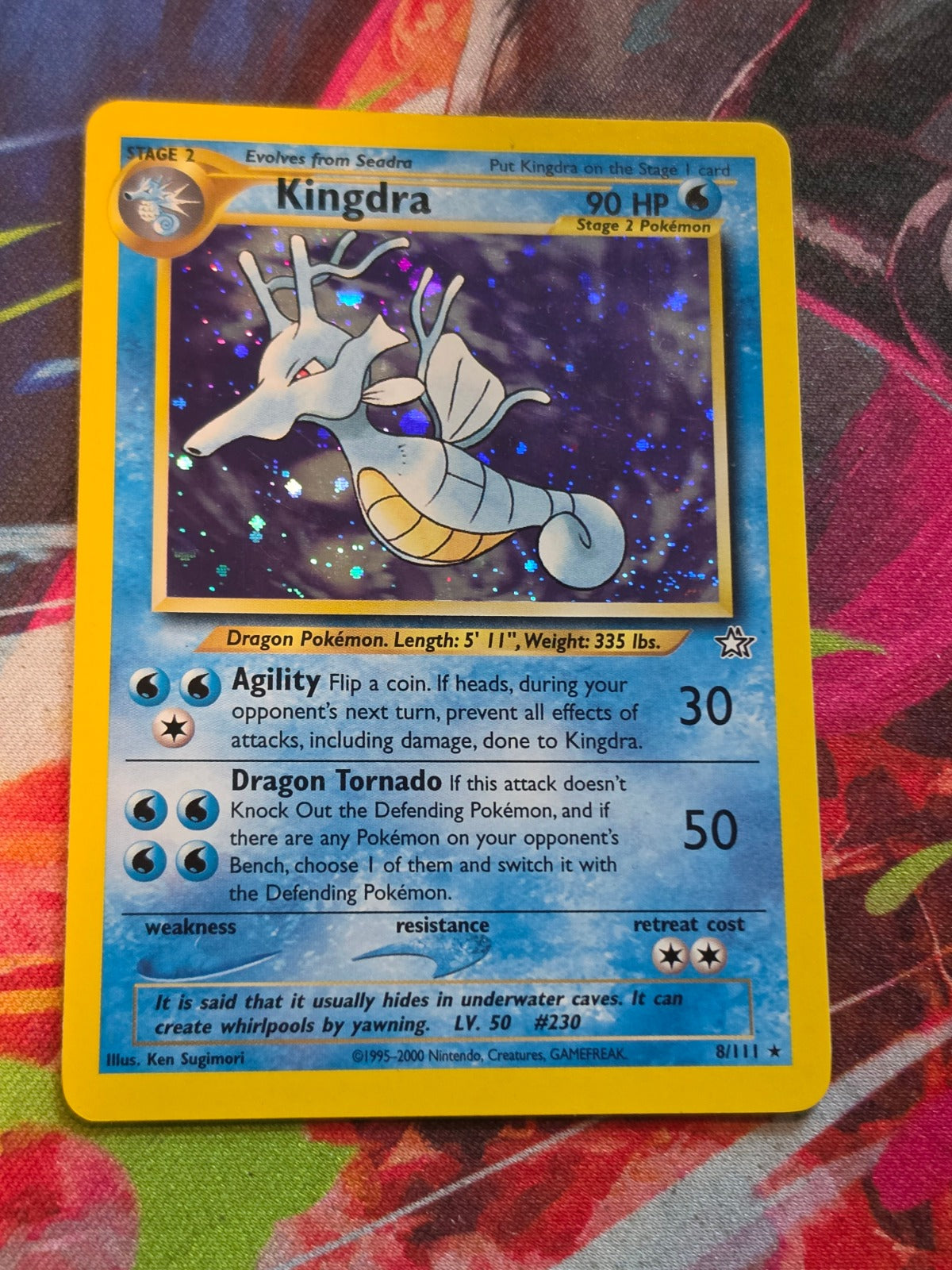 Kingdra Holo Rare Unlimited Neo Genesis 008/111 LP Pokemon