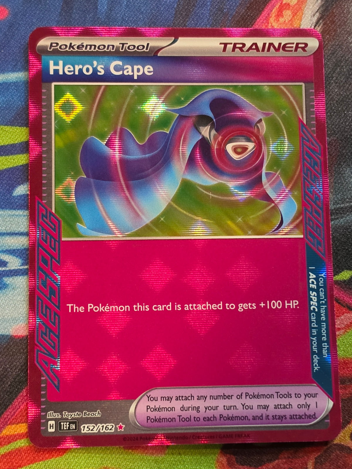 Hero's Cape ACE SPEC Rare SV05: Temporal Forces 152/162 NM Pokemon