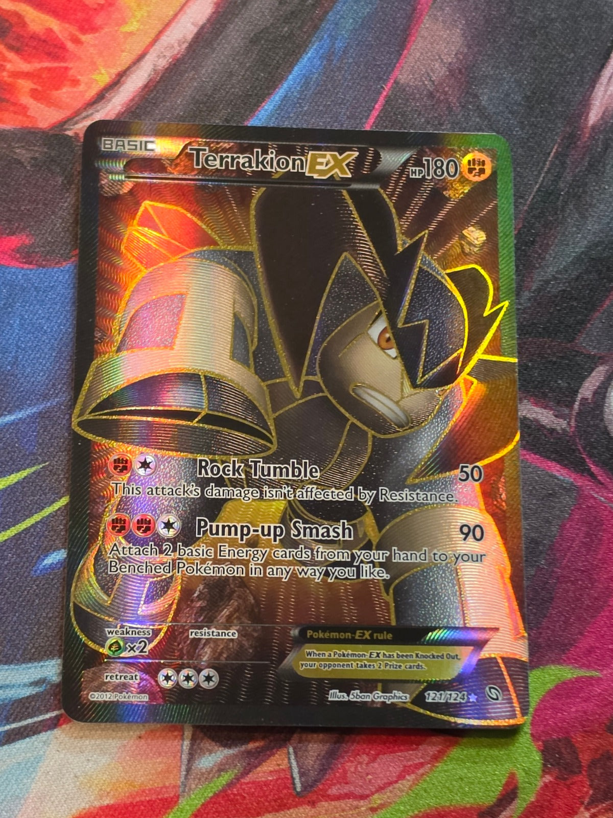 Terrakion EX (121 Full Art) Ultra Rare Dragons Exalted 121/124 NM Pokemon