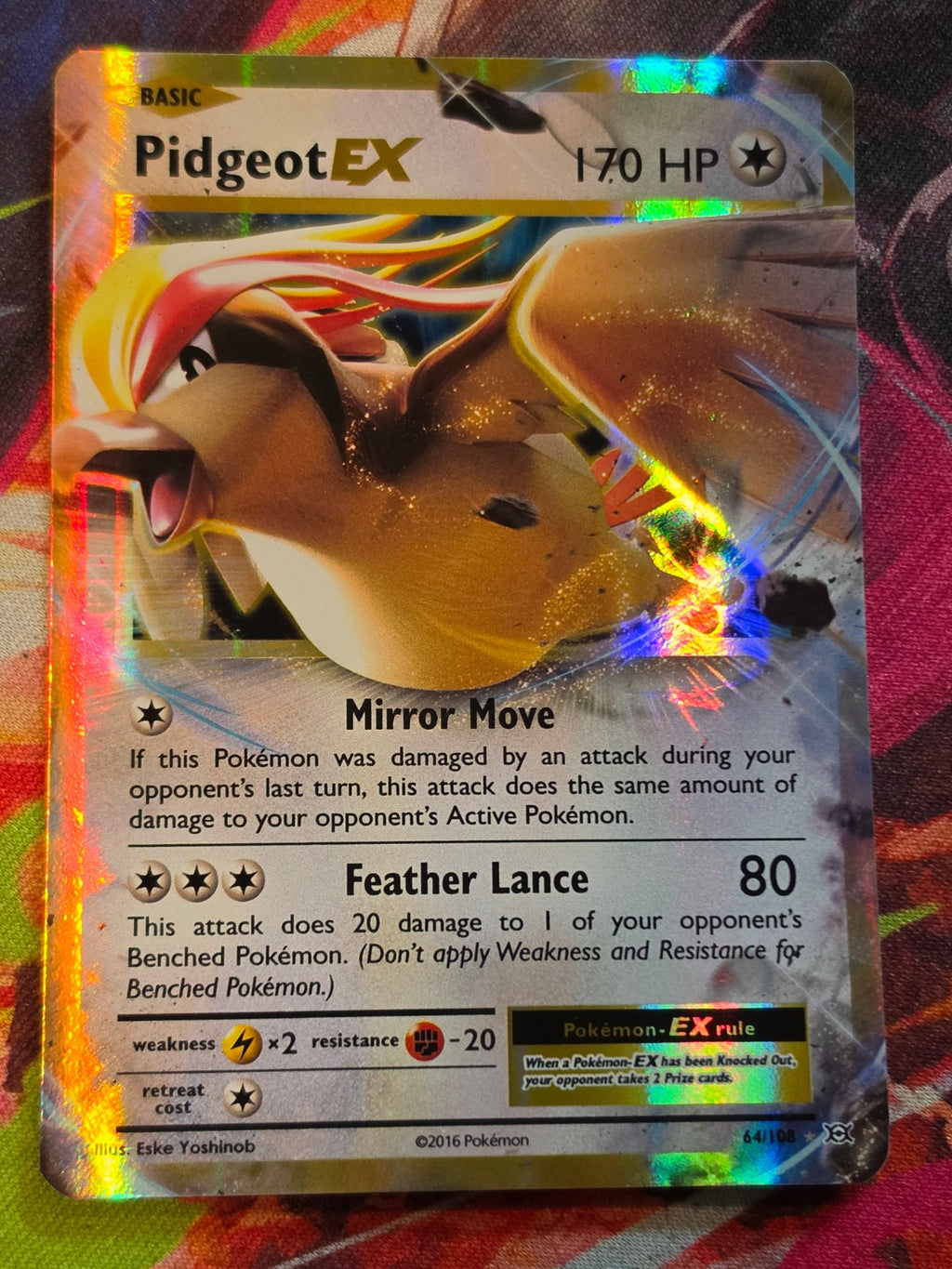 Pidgeot EX Ultra Rare XY - Evolutions 64/108 LP+ Pokemon