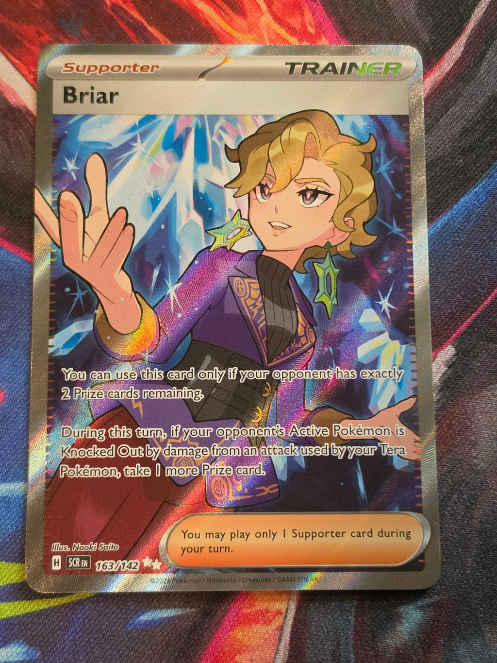 Briar Ultra Rare Stellar Crown 163/142 NM Pokemon