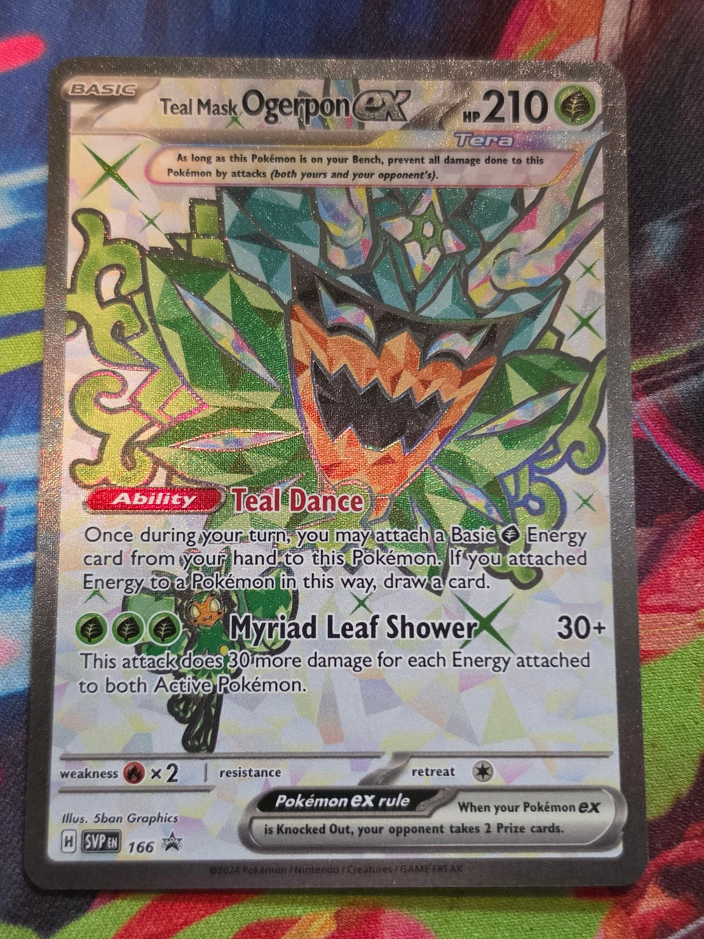 Teal Mask Ogerpon ex Ultra Rare SV: Scarlet & Violet Promo Cards 166 NM Pokemon