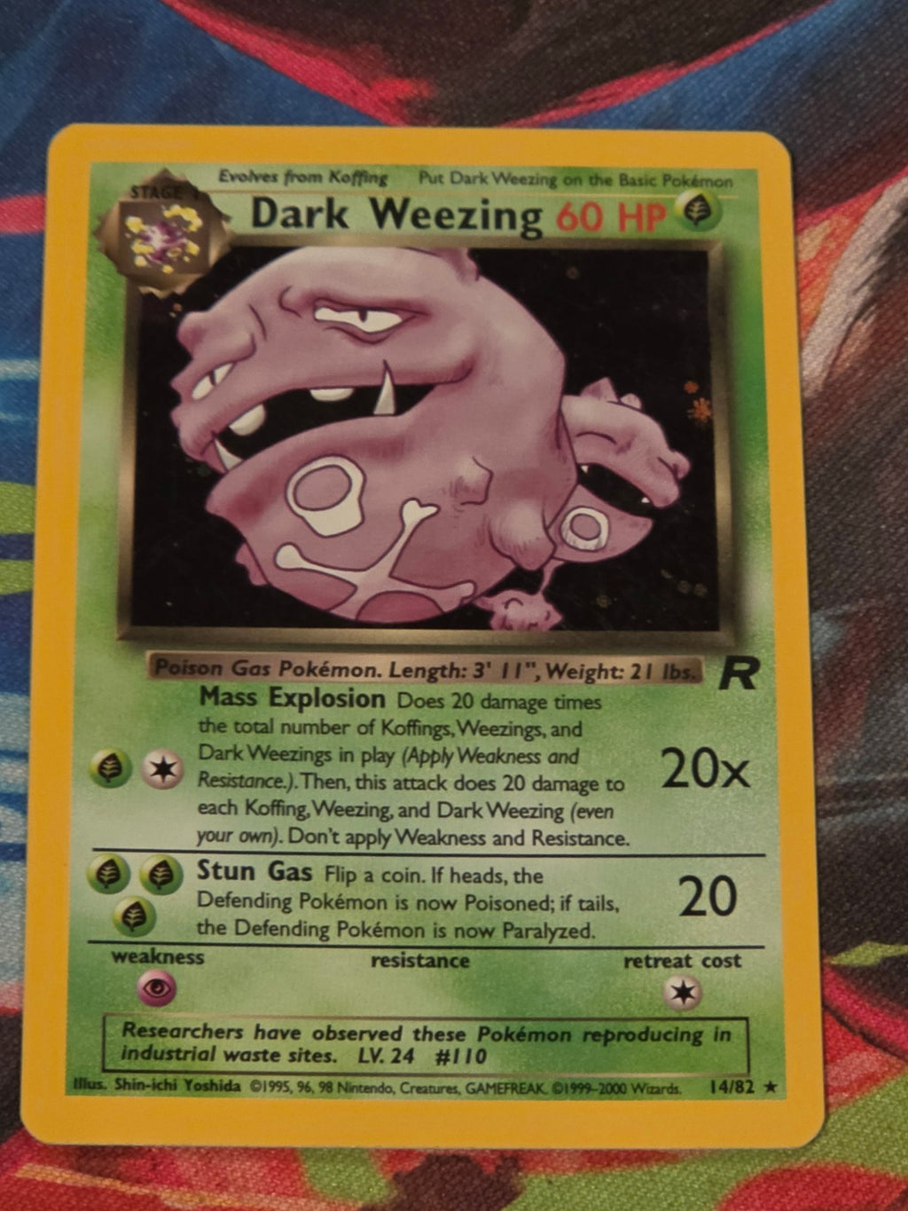 Dark Weezing (14) Holo Rare Unlimited Team Rocket 14/82 NM Pokemon
