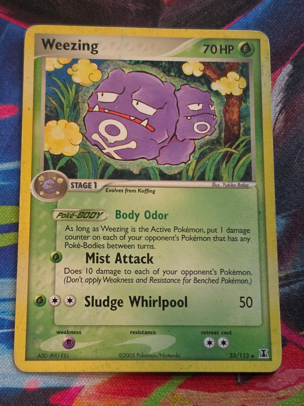 Weezing Rare EX Delta Species 33/113 MP Pokemon