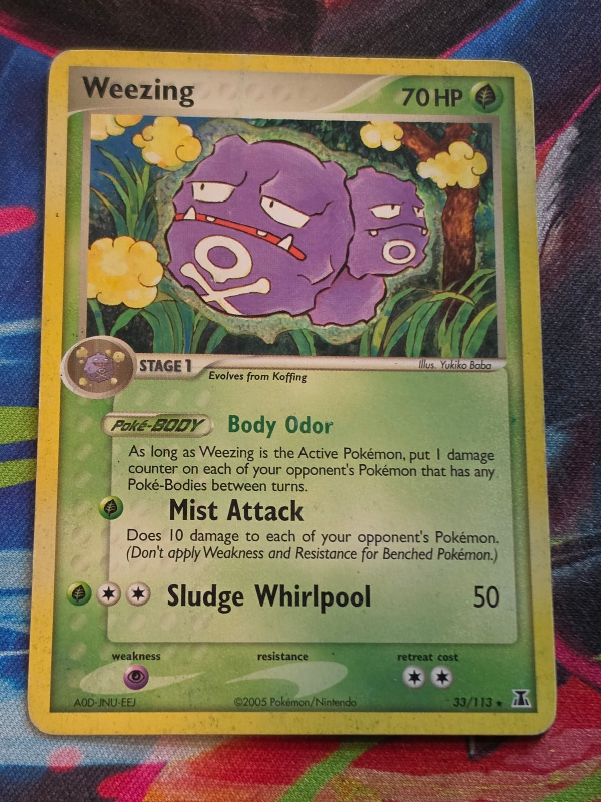 Weezing Rare EX Delta Species 33/113 MP Pokemon