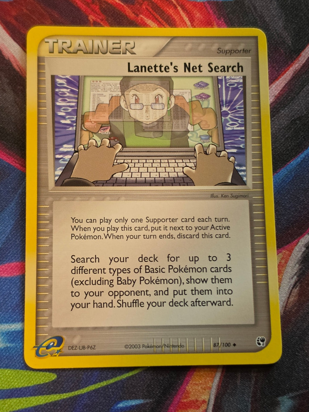 Lanette's Net Search - 87/100 - EX Sandstorm - Uncommon - NM - Pokemon