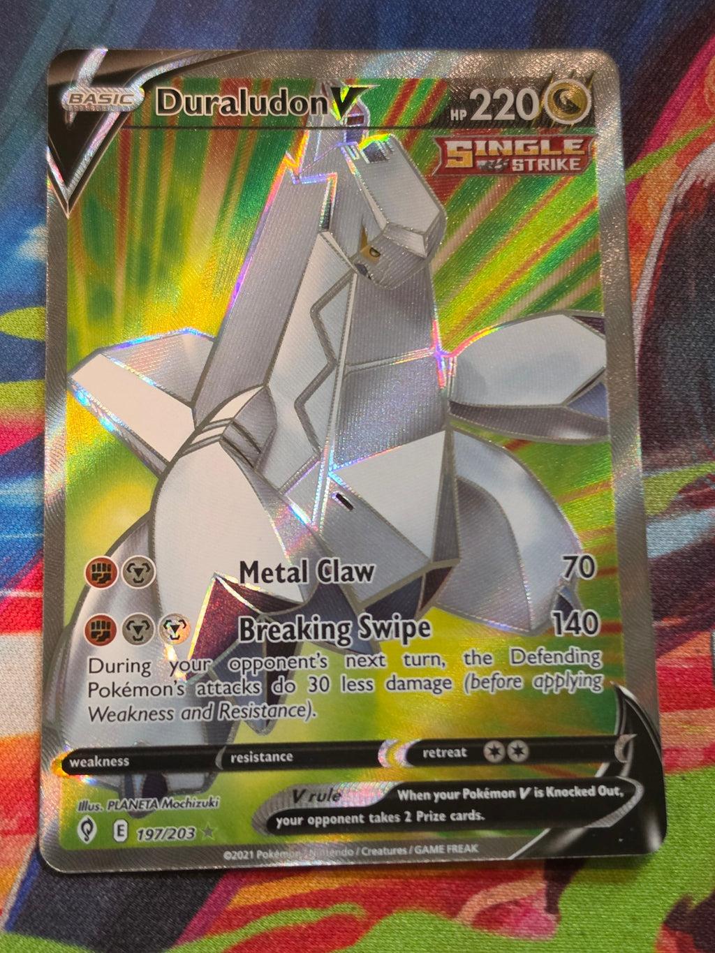 Duraludon V (Full Art) Ultra Rare SWSH07: Evolving Skies 197/203 NM Pokemon