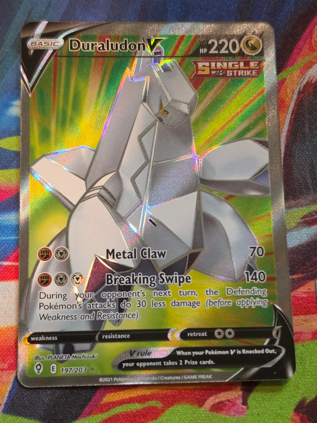 Duraludon V (Full Art) Ultra Rare SWSH07: Evolving Skies 197/203 NM Pokemon