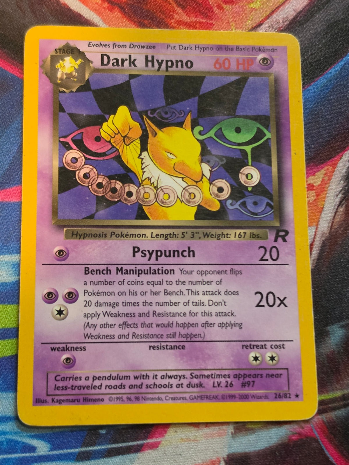 Dark Hypno (26) - 26/82 - Team Rocket - Rare - LP-/MP+ Pokemon