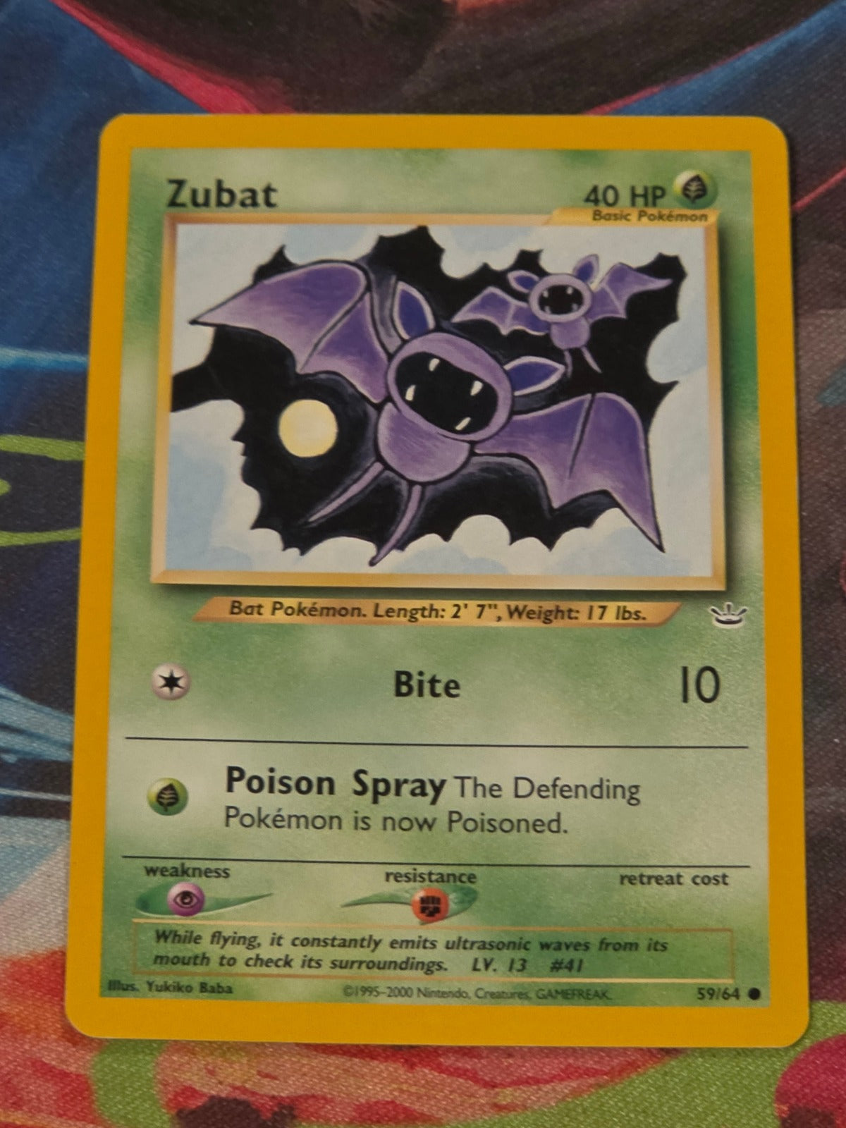Zubat - 59/64 - Neo Revelation - Common - Unlimited - LP Pokemon